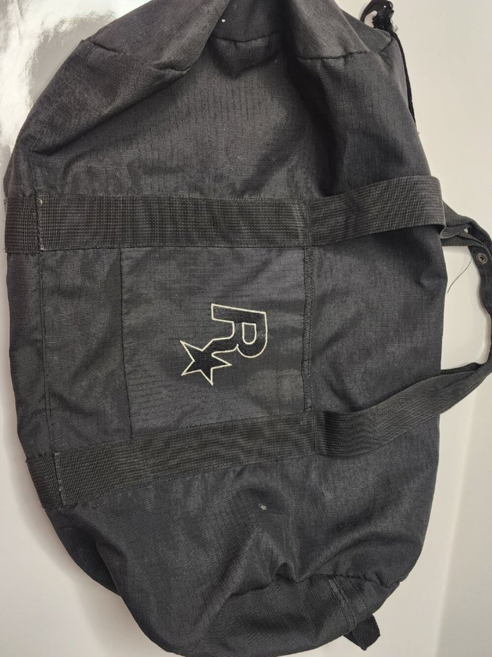Rockstar GTA IV Special Edition Duffle Bag — Black Nylon, Embroidered R★ Logo